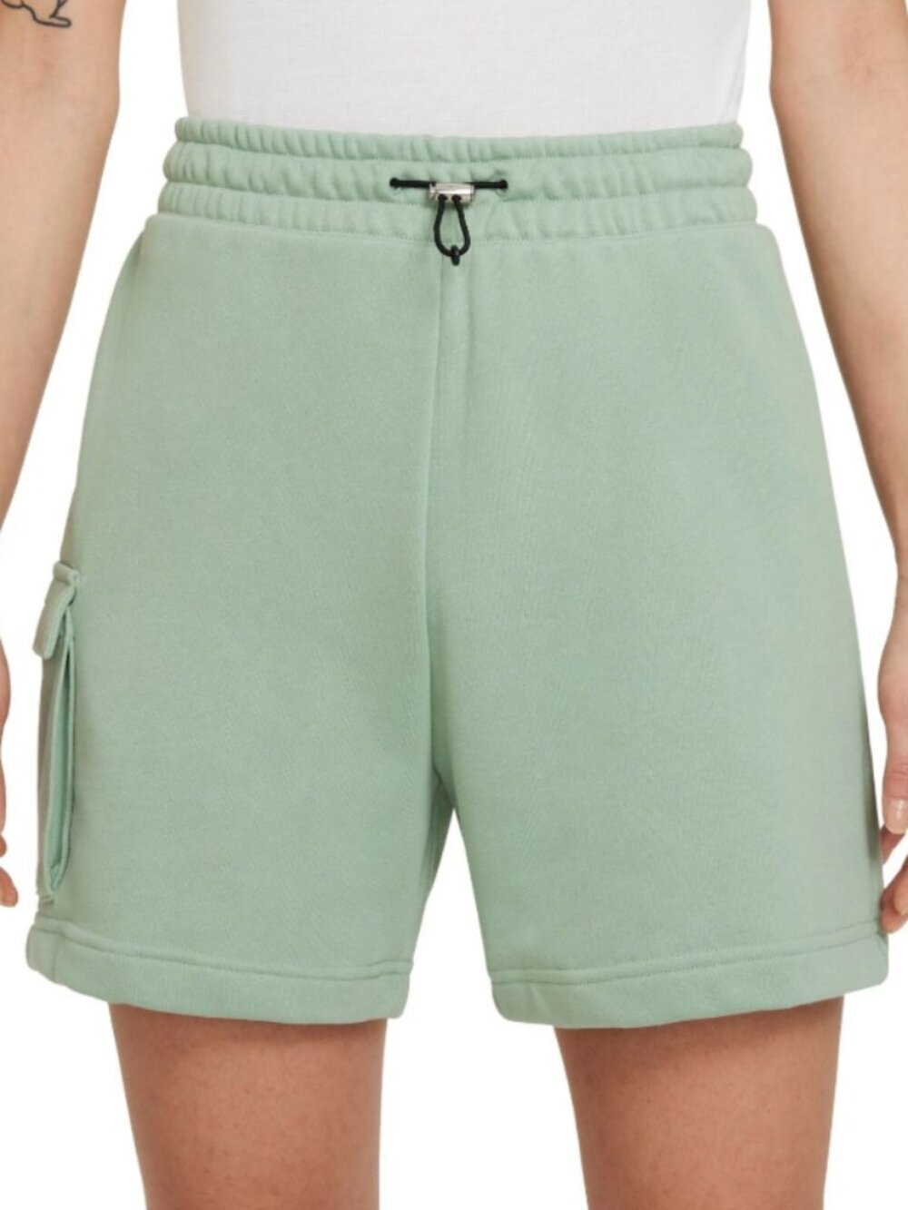 Nike Sportswear Drawstring Chrome Swoosh Shorts Green Women’s Size M NEW Active
